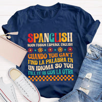 Spanglish Definition Bilingual Teacher T-Shirt