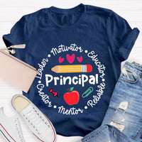 Principal Leader Motivator Educator Teacher T-Shirt