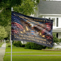 God Bless America Eagle House Flag | July 4th 250 Years of Freedom1776-2026 Patriotic Art | Weather-Resistant Double-Sided Outdoor Flag | Patriotic Gift for American Pride and Independence Day