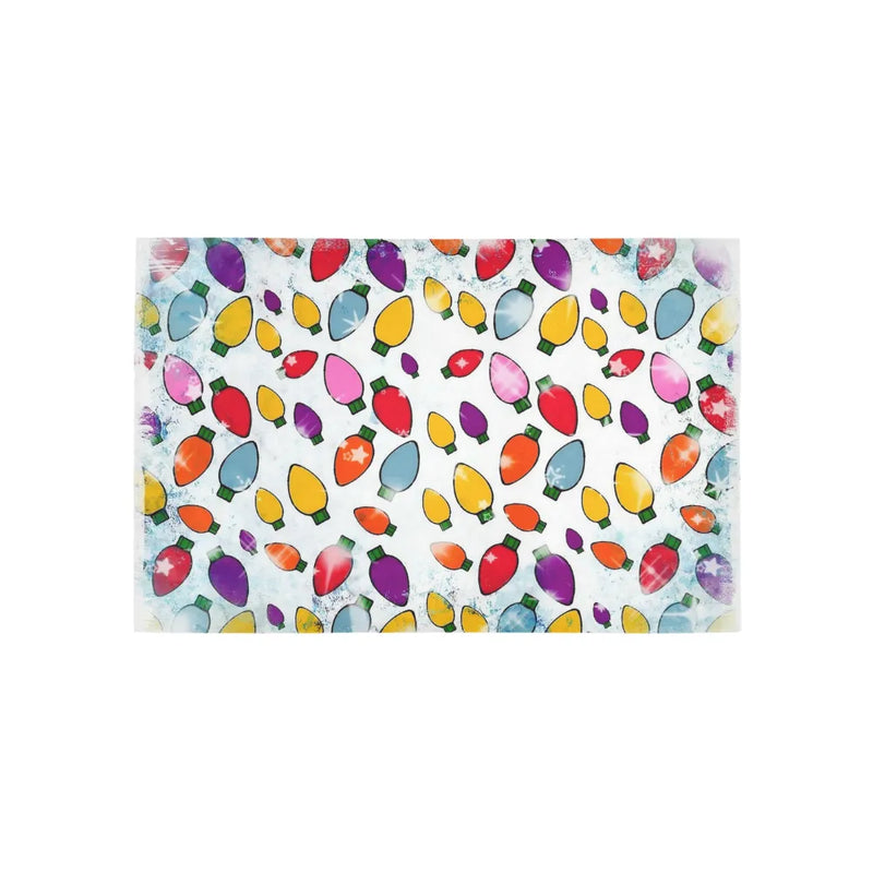 Holiday Light Hallway Rug, Christmas Bulb Pop Art Runner Rug, Non-Slip Kitchen Floor Mat, Festive Long Runner Rug, Xmas Season Present