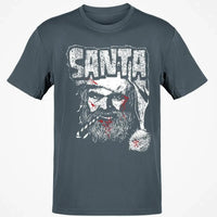 Dark Spooky Christmas Graphic Tee, Santa Horror T-Shirt, Scary Killer Santa Clause Shirt, Creepy Holiday Season Slasher Top