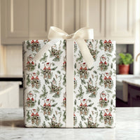 Camo Rifle Santa Claus Gift Wrap, Hunter Santa Wrapping Paper, Rustic Outdoor Santa Christmas Wrapping Paper, Hunting Holiday Gift Wrap