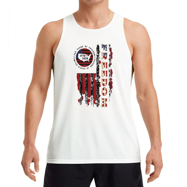 America 250 Years Tank Top | Patriotic 1776-2026 USA Flag Freedom Graphic | Soft Breathable Unisex Fit | Commemorative Independence Day Gift