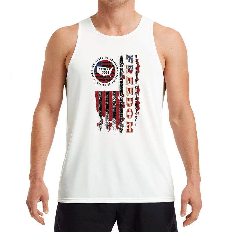 America 250 Years Tank Top | Patriotic 1776-2026 USA Flag Freedom Graphic | Soft Breathable Unisex Fit | Commemorative Independence Day Gift