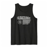 USA Flag 250 Years of Freedom Tank Top | Vintage 1776-2026 Patriotic Distressed Graphic | Soft Lightweight Breathable Fabric | 4th of July Independence Day Gift