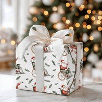Santa in Wheelchair Gift Wrap, Inclusive Santa Wrapping Paper, Disability Pride Christmas Paper, Festive Watercolor Wrapping Paper Roll