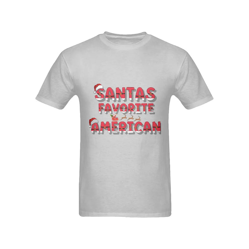 Patriotic USA Holiday T-Shirt, Santa's Favorite American Christmas Shirt, Vintage American Xmas Graphic Tee, Festive Holiday Season Shirt