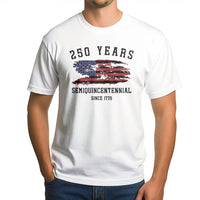 250 Years Semiquincentennial T-Shirt | Vintage American Flag Since 1776 Design | 100% Soft Breathable Cotton | Patriotic Gift for History Lovers