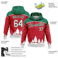 Personalized Name and Number Holiday Hoodie, Custom Christmas Tree Sports Hoodie, Festive Team Sweatshirt Hoodie, Xmas Sports Fan Present