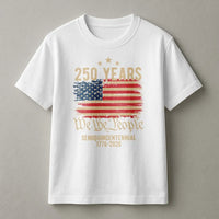 250 Years Semiquincentennial T-Shirt | We The People 1776-2026 Distressed Flag Design | Soft 100% Cotton Unisex Tee | Patriotic Gift for History Enthusiasts
