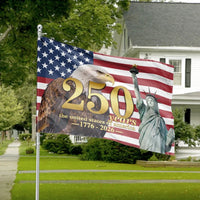 American Eagle House Flag | 250 Years of America 1776-2026 Commemorative Design | Double-Sided Weather-Resistant Polyester | Patriotic Gift for Home Decor Enthusiasts