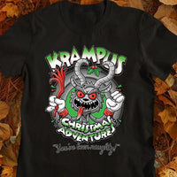 Humorous Dark Christmas Graphic Tee, Krampus Youve Been Naughty T-Shirt, Retro Creepy Holiday Monster Shirt, Horror Xmas Fan Present