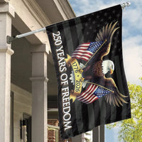 Patriotic Eagle House Flag | 250 Years of Freedom 1776-2026 Design | Weather-Resistant Double Sided Fabric | Commemorative Yard Decor Gift