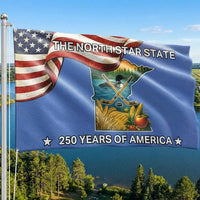 Minnesota 250 Years of America House Flag | North Star State Patriotic Design | Weather-Resistant Polyester | Commemorative Gift