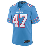 Tennessee Titans Jalen McMurray Light Blue Team Game Jersey