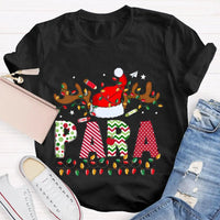 Santa Hat Holiday Paraeducator Tee, Paraprofessional Christmas Lights Shirt, Adorable Christmas SPED T-Shirt, School Staff Xmas Shirt