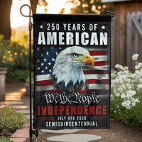 American Semiquincentennial Garden Flag | 250 Years of Independence Bald Eagle Design | Weather-Resistant Premium Polyester | Patriotic 4th of July Decor