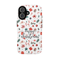 Holiday Festive Pattern Phone Case, Merry Christmas iPhone 15 Pro Max Case, Xmas Trees Tough Case, Winter Phone Cover, Holiday Present for Her