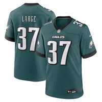 Philadelphia Eagles Tucker Large Midnight Green Team Game Jersey