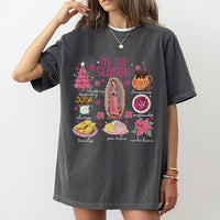 Hispanic Noche Buena Tamales Graphic Tee, Mexican Christmas Food Tis the Season T-Shirt, Latino Xmas Holiday Fiesta Shirt