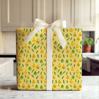 Holiday Pine Sprigs Gift Wrap, Watercolor Christmas Ornaments Wrapping Paper, Festive Xmas Wrapping Paper, Winter Botanical Gift Wrap Roll