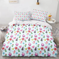3D Holiday Pattern Bedding Set, Merry Christmas Duvet Cover Set, Xmas Quilt Cover, Festive Winter Comforter Cover, Bedroom Decor Present