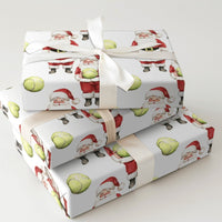 Sporty Holiday Gift Wrap, Tennis Santa Christmas Wrapping Paper, Tennis Coach Xmas Present Wrap, Humorous Tennis Player Holiday Wrapping Paper
