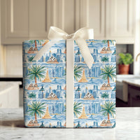 Sydney Opera House Gift Wrap, Australian Christmas Wrapping Paper, Tropical Palm Tree Holiday Wrapping Paper, Aussie Summer Gift Wrap Roll