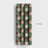 Camouflage Santa Claus Gift Wrap, Watercolor Camo Santa Wrapping Paper, Hunter Christmas Wrapping Paper, Military Holiday Wrapping Paper