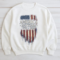 America 250 Years Sweatshirt | 1776-2026 Semiquincentennial Vintage Flag Design | Soft Cotton Polyester Blend | Patriotic Gift for History Lovers