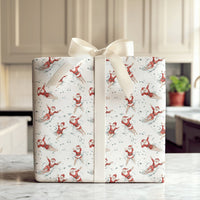 Humorous Santa Gift Wrap, Humorous Santa Snow Angels Wrapping Paper, Whimsical Christmas Wrapping Paper, Novelty Holiday Gift Wrapping Paper