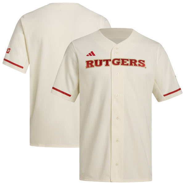 Rutgers Scarlet Knights adidas Replica Baseball Jersey - Cream