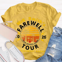 Personalized Teacher's Name And School Name Farewell Tour Retirement Squad T-Shirt