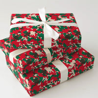 Red and Green Holiday Camouflage Gift Wrap, Christmas Camo Wrapping Paper, Festive Camo Christmas Wrapping Paper, Winter Holiday Gift Wrap