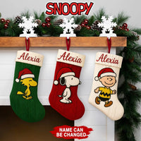 Velboa Holiday Stocking, Christmas Stocking, Comfy Fireplace Hanging Stocking, Festive Xmas Home Decor, Family Holiday Stocking Present