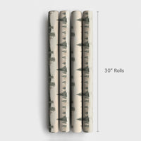 Snowy Pine Tree Gift Wrap, Winter Forest Wrapping Paper, Rustic Holiday Wrapping Paper, Scenic Woodland Gift Wrap, Christmas Wrapping Paper