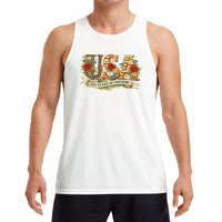 Retro USA 250th Anniversary Tank Top | Vintage Floral 250 Years of Freedom Design | Soft Breathable Premium Fabric | 4th of July Independence Day Gift