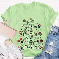 Math Equation Holiday Tee, Math Teacher Christmas Tree T-Shirt, Humorous Math Teacher Xmas Shirt, STEM Graphic Tee, Educator Holiday Present Shirt