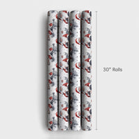 Whimsical Christmas Gift Wrap, Santa Playing Cards Wrapping Paper, Holiday Present Paper, Festive Xmas Wrapping Paper Roll, Winter Gift Wrap