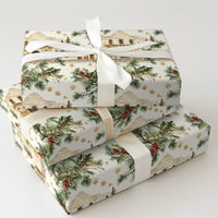 Historic Landmark Gift Wrap, Texas Alamo Christmas Wrapping Paper, Festive Holly Berry Wrapping Paper, Winter Holiday Texas Wrapping Paper