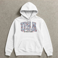 Patriotic USA Sweatshirt | 250 Years of Freedom Floral Design | Cozy Crewneck Pullover | Fourth of July Gift for Women