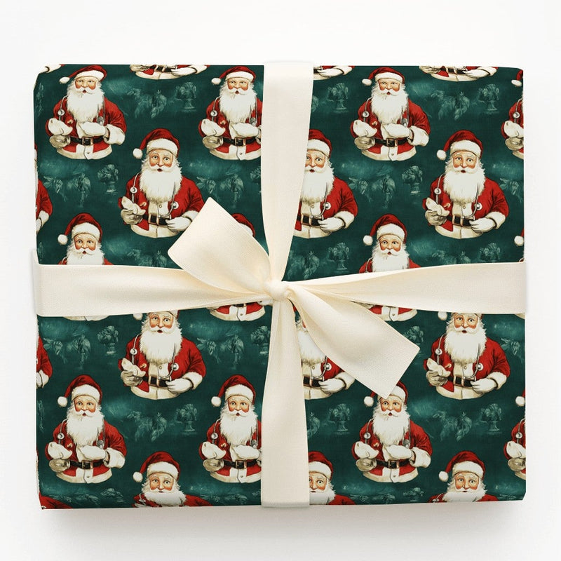 Medical Christmas Gift Wrap, Doctor Santa Wrapping Paper, Nurse Stethoscope Holiday Wrapping Paper, Healthcare Worker Wrapping Paper Roll