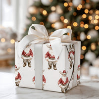 Western Santa Gift Wrap, Cowboy Santa Wrapping Paper, Rodeo Christmas Wrapping Paper, Country Holiday Gift Wrap