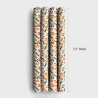 Humorous Foodie Holiday Gift Wrap, Tater Tot Christmas Wrapping Paper, Whimsical Potato Pine Wrapping Paper, Secret Santa Xmas Gift Wrap Roll