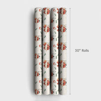 Watercolor Teacher Christmas Gift Wrap, Santa at School Desk Wrapping Paper, Pine Needle Santa Gift Wrapping Paper, Teacher Holiday Wrap