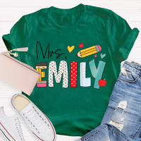 Personalized Name Art Pencil T-Shirt