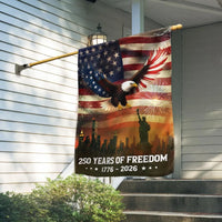 250 Years of Freedom Garden Flag | 1776-2026 American Anniversary Eagle & Statue of Liberty | Double-Sided Patriotic Outdoor Decor | Gift for Veterans & Patriots