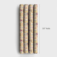 Watercolor Terrier Winter Gift Wrap, Westie Dog Christmas Wrapping Paper, Pink Scarf Puppy Wrapping Paper Roll, Adorable Dog Lover Present Wrap