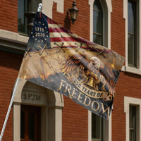 250 Years of Freedom House Flag | Patriotic Eagle Constitution Art 1776-2026 | Double-Sided Weather-Resistant Polyester | Americana Collector's Gift