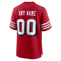 San Francisco 49ers Scarlet 80th Anniversary Alternate Custom Game Jersey